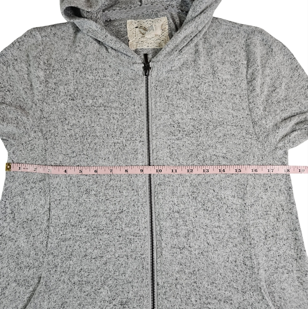 Cupio Long Hooded Cardigan, Heather Grey, Medium - Picture 10 of 13